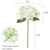 Decorative Flowers & Wreaths Artificial Decorations Silk Hydrangea Heads With Twin Leaves And Stems For Home Wedding Decor