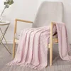 Yatak için sıcak örme battaniye kış kanepe kapak yatak örtüsü anti-dilleme yumuşak battaniye düz renk kabartmalı battaniye nordic dekor 220517