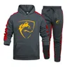 Men's Tracksuits Men ALPHALETE Clothing Sets Printing Hoodie Set Fleece Zipper Hooded Sweatshirt Trousers Casual Mens TracksuitsMen's