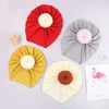 10 Colors Baby Cotton Beanie Newborn Flower Print Donnut Ball Soft Hat Baby Girls Cute Infant Hair Accessories 0-3T