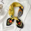 2021 seide Quadrat Schal Dame Haar Band Foulard Satin Weibliche Tasche Schals Stirnband Frauen Bandana Schal und Wraps Große Hijab sommer