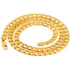 Cadenas, collares, colgantes, joyería pesada clásica para hombre, collar de cadena de oro sólido amarillo Real de 18 quilates, 23,6 pulgadas, 10Mm, envío directo 2021 Gblc6