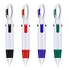 Stylos navette 4 en 1 rétractables avec mousqueton porte-clés sur le dessus, stylo à bille Anti-perte, fournitures scolaires et de bureau, papeterie pour étudiants, cadeau personnalisé avec propre Logo