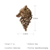 Vintage Wolf Head Brosch Smycken exklusiva unisex broscher för kvinnor Män Djurdräkt Krage Pin Spänne Collection Broche