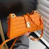 Luksusowe Kobiety Torebki Pomarańczowy Zielony Czarny Crossbody Torby Moda Krokodyl Skórzane Torby Na Ramię Pani Messenger Totes