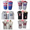 Mitchell e Ness Basketball 1 Derrick 33 Scottie Rose Maglie Retro Ed Dennis 91 Rodman 1995-96 Rosso Nero 1997-98 Bianco Blu Maglia giovanile