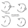 Kvinnor Lip Ring Piercing Fake Stainless Steel Labret Ringar Septum Piercing Clip On Mouth Non Piercing Cuff Hoop Earring