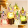 Décoration de fête Fournitures d'événements Festive Maison Jardin LED Lumière Lumineuse Lapin de Pâques Gnomes En Peluche Elfe Sans Visage Nain Longue Barbe Vieil Homme Dol