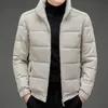 Masculino de parkas masculinos outono e inverno de alta qualidade colarinho quente colarinho de algodão curto acolchoado casual