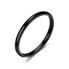 9 Size 2mm Titanium Steel Thin Band Rings For Ladies Korean Pure Color Fashion Small Ring Smooth Couples Ring Lover Jewelry