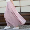 Gonna primaverile Gonne lunghe in chiffon a 3 strati per donna Elegante casual a vita alta Boho Beach Maxi Saias Femme 80/90/100cm 220401