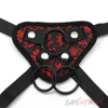 Nxy adulto brinquedos smspade plus size strap vermelho e preto para iniciantes no vibrador ajustável para lésbicas gay gay sexo produto 1201