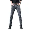 Marque 2021 nouveautés jean hommes qualité décontracté homme Denim pantalon droit coupe ajustée gris foncé hommes pantalon Yong G0104