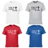 Bóg jest dobry przez cały czas wiara Chrystus T koszule graficzne bawełniane strejowe t-shirt z krótkim rękawem odzież męska odzież męska