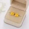 Magasin de bijoux plaqué or avec des breloques en cuivre Boucles d'oreilles pour amoureux pour hommes femmes mode simple fête cadeau de Noël filles anniversaire