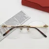 التصميم الفاخر للجنسين CA RIMLess Frame Model Classes 53-18-145 Round-Toval Lens Tittanium Rim for Offcription eyeglasses case clase clase class