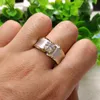 18k gele goudkleur 1 karaat zirkoonring voor mannen fijne anillos de bizuteria vierkant 18k gouden edelsteen ring voor mannen sieraden 220728