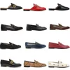 scarpe classiche da donna piatte 100% pelle bovina scarpa da uomo firmata scarpa casual in pelle con fibbia in metallo Mules Princetown Pantofola uomo Trample Lazy Loafers taglia 35-42-43-46