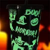 24oz Glow in the Dark Cup Color Changing Magic Coffee Beer Mugs Plast Halloween Tumbler With Lock och halm Återanvändbar kall dryck Cup 6072 Q2