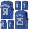 Screen Print Draft Pick Wendell Moore Jr Basketball Jersey Christian Wood Dorian Finney-Smith 10 Reggie Bullock 25 Dwight Powell 7 Trey Burke 3 Dirk Nowitzki Uniform