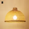 Lampy wiszące 53 cm bambus wiklinowy Rattan Balkon Light wiszący do jadalni Rustykalne vintage azjatyckie przemysłowe oświetlenie retro e27pendant