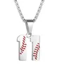 Titanium Sport Accessories Inspiration Baseball Jersey Number Necklace Stainless Steel Charms Number Pendant for Boys Men