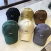 Visors Hat Hafdery Letter Cap Green White Korean Casual Outdoor Baseball Womenvisors Davi22