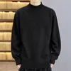 Men's Sweaters Men's Autumn Winter Turtleneck Male Thick Fleece Solid Color High Neck Sweater Long Sleeve Knitted PulloverMen's