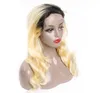 1B 613 Ombre Blond Remy Body Wave Peruansk spetsfront peruker 13x4 PRE PLUCKED BLEAKED KNITER MED BABY HÅR 200% DENSITY