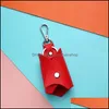 Keychains Fashion Accessories Creative Bat Shaped Pu Leather Keychain Women Men Car Key Protective Er Waist Hanging Case Jewelry Drop Delive