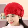 Berets Top Verkauf 2022 Frauen Baumwolle Kappe Slouch Baggy Winter Warme Weiche Häkeln Weibliche Hut Damen Blume Hüte DropBerets chur22