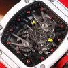 Relojes para hombres/mujeres Richrd Mileres Reloj deportivo de moda Diseñador de fecha Señora para hombre Reloj con movimiento hueco automático drdwatch 40XQ X