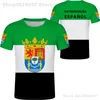 EXTREMADURA chemise gratuite sur mesure nom numéro merida t-shirt imprimé drapeau mot plasencia caceres badajoz espana vêtements espagnols 220702