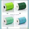 Cord Wire Jewelry Findings Components 20 Colors 1Mm 200Yards/Volume Waxed Cotton Cords For Wax Making Diy Bead String Bracelet Sewing Leat