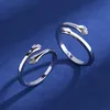 New Simple Korean Style Mori Love Hug Couple Ring Open-End Ring a Pair of Bracelets