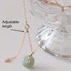 Chaînes rondes en argent Sterling 925 naturel Hetian Jade pendentif collier/Bracelet boucles d'oreilles pour femmes bijoux à la mode cadeaux