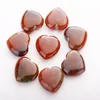 Ornamento de pedra cristal natural ornamentos esculpidos 30 * 12mm Coração Coração Reiki Cura Quartzo Mineral Tumbled Gemstones Home Decor