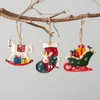 2022 Resin Christmas Tree Ornaments Decoration Xmax Party Pendants Stocking Santa Claus Snowman Pendant Haning Decro Gift Vintage