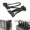 Bilgisayar Kabloları Konektörler Lingable Molex 4pin IDE 1 ila 5 SATA 15PIN Sabit Drive Güç Kaynağı DIY PC için CILL 18AWG 4-PIN 1