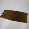 China Hotsale 14-20inch البرازيلية البريرية البشرة لحمة الشعر امتداد 200 جم بو في امتدادات شريط طبيعي مستقيم في H