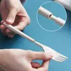 Wheat Straw Dinnerware Set Portable Tableware whit Storage Box Knife Fork Spoon Chopsticks Set Travel Eco-Friendly Cutlery Set Y220530