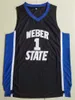 NCAA Basketball Weber State Damian Lillard College Jerseys 0 Hombres University Black Team Color Camisa transpirable para fanáticos del deporte Algodón puro Excelente calidad En venta