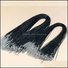 Ketten Halsketten Anhänger Schmuck Schwarz Farbe Schnur Handgemachte Seil Mode-Accessoires Für Frauen Männer Anhänger Halskette Dhbly