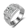 Victoria Wieck Solitaire Men 0.6ct Topaz 시뮬레이션 다이아몬드 925 스털링 실버 약혼 밴드 웨딩 링 세트 미국 크기 7-12 선물