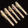 Laser Engraving Tie Clip Fashion Style Gold Color Men Gifts Wedding Luxury Jewelry Business Tie Pin