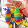 Nieuwe lichtgevende sleutelslug slak Slak Caterpillar Fidget Toys Super Decompression Puzzle Toy W1