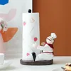 Resin Chef Figurine Toilet Bathroom Table Home Decorative Tissue Boxes Roll Paper Kitchen Napkin Holder 220624