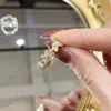 Silver Gold Color Crystal Butterfly Ring Insect Open Adjustable Rhinestone Finger Rings for Women Girls Wedding Jewelry Gift