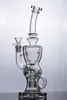 Percolatore Pipa ad acqua inebriante Bong in vetro Narghilè Shisha Recycler Oil Rigs Chicha Dab Bubbler con 14mm Banger 28cm di altezza