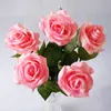 45cm length artificial flower rose red pink light yellow wedding decoration silk simulation roses flowers